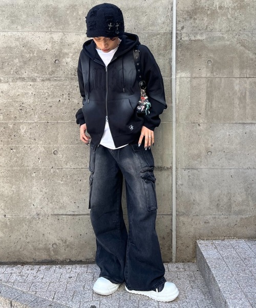 KANGOL（カンゴール） パーカー 「KANGOL」「裏起毛」別注スプレー加工