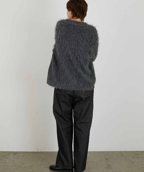 ジャケット・アウター la peau de gem shaggy middle coat black la peau de gem shaggy middle coat black - メルカリ