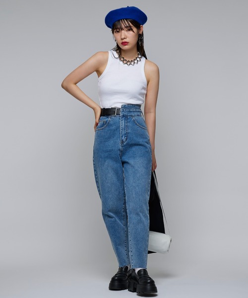 「Narcissus」 デニムパンツ FREE ブルー レディース_画像2