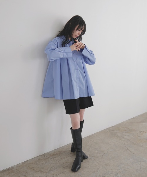 「LIAN」 長袖シャツ FREE チャコールグレー レディース_画像4