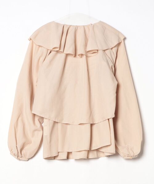 「URBAN RESEARCH」 フリル長袖ブラウス FREE ベージュ レディース_画像2