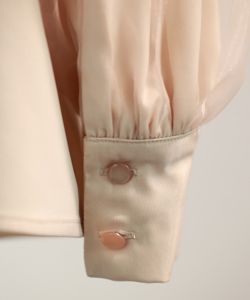 「SAISON DE PAPILLON」 長袖ブラウス L ベージュ レディース_画像6