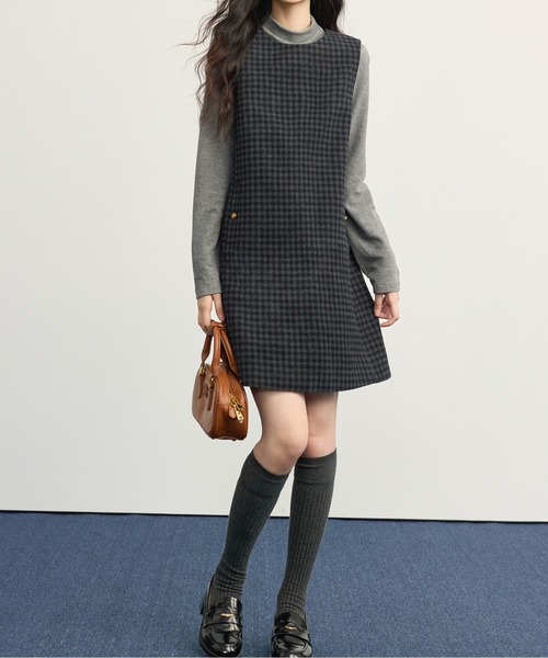 ジャンパースカート ギンガムチェックジャンパースカート : ZOZOTOWN