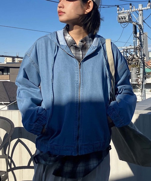 AS KNOW AS（アズノゥアズ） デニムジャケット gジャン フード付き