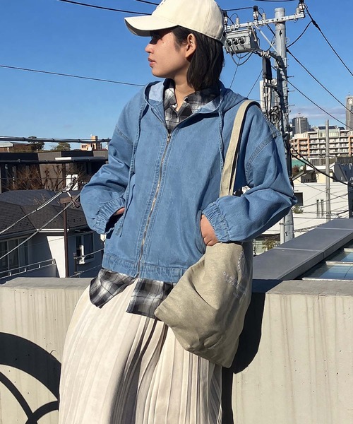 AS KNOW AS（アズノゥアズ） デニムジャケット gジャン フード付き