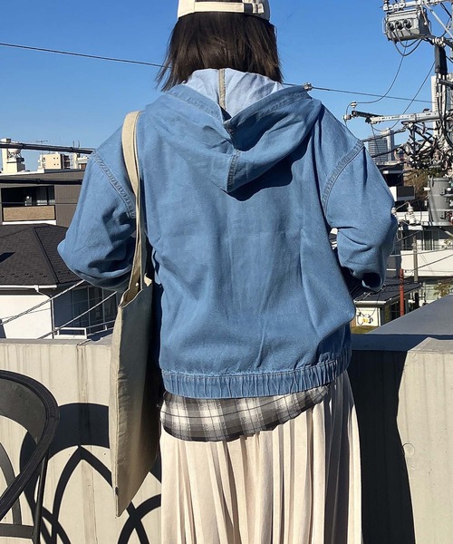 AS KNOW AS（アズノゥアズ） デニムジャケット gジャン フード付き