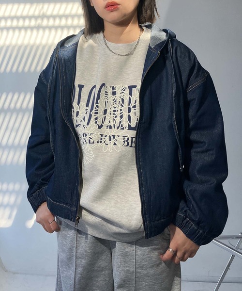 AS KNOW AS（アズノゥアズ） デニムジャケット gジャン フード付き