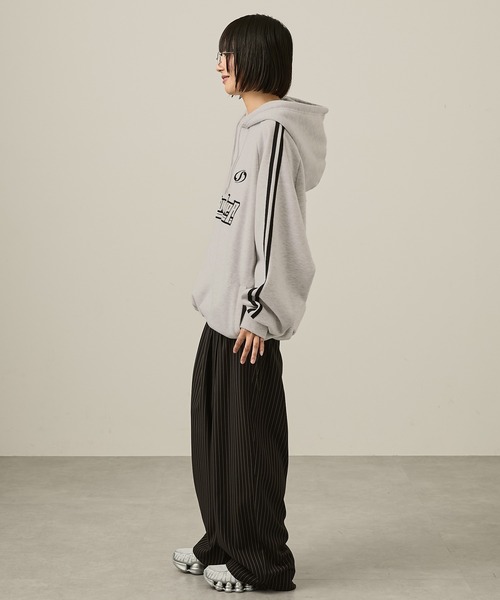 「Snap club」 プルオーバーパーカー M グレー レディース_画像2