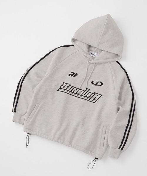 「Snap club」 プルオーバーパーカー M グレー レディース_画像5