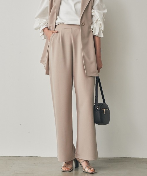 「nissen」 セットアップ 3L グレイッシュベージュ レディース_画像5