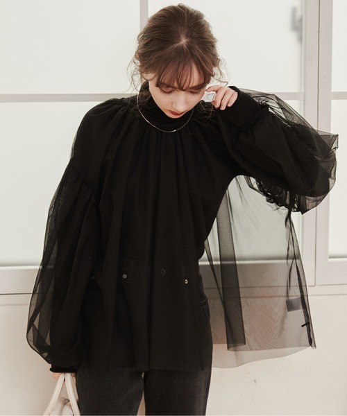 「ANGIE」 長袖ブラウス FREE アイボリー レディース_画像7