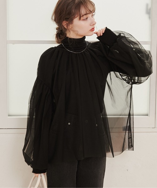 「ANGIE」 長袖ブラウス FREE アイボリー レディース_画像9