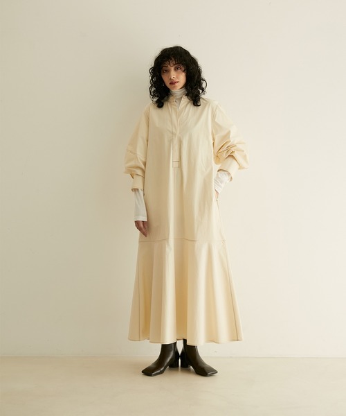 「SALON adam et rope'」 長袖ワンピース FREE ブラック レディース_画像5