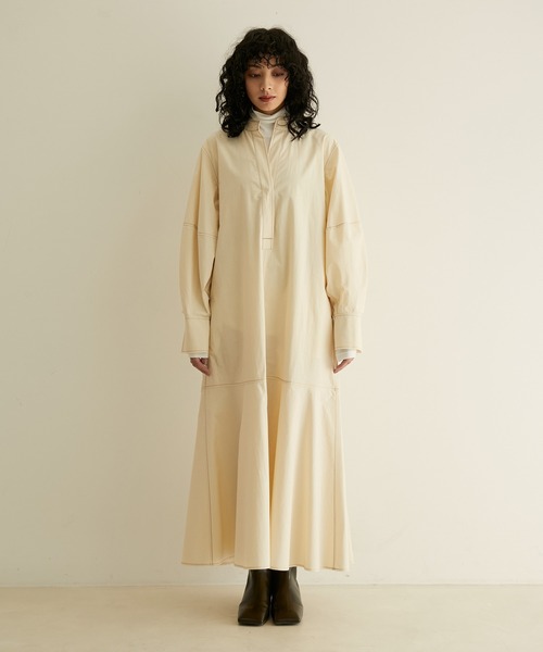 「SALON adam et rope'」 長袖ワンピース FREE ブラック レディース_画像9