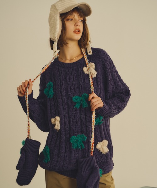 「Unitage」 長袖ニット FREE アイボリー レディース_画像5