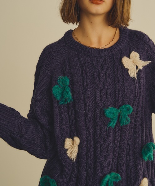 「Unitage」 長袖ニット FREE アイボリー レディース_画像7