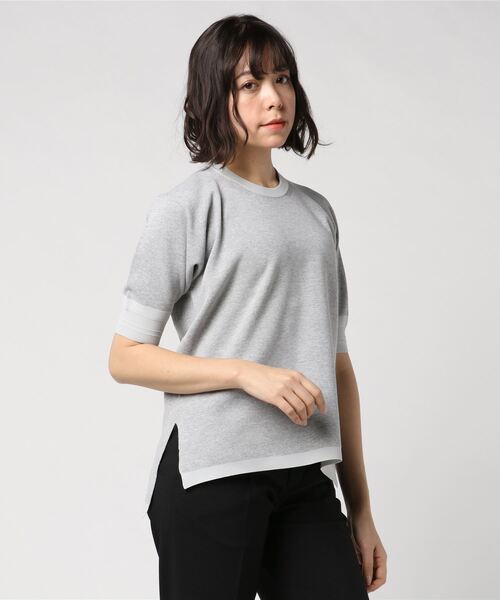 DRAWER（ドゥロワー） 半袖ニット FREE ブルー レディース : ZOZOTOWN 