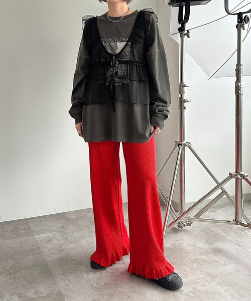 「apres jour mignon」 パンツ MEDIUM レッド レディース_画像8