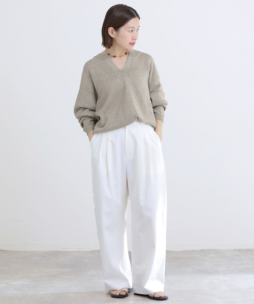 IENA 2026SS コットンwashiニットプルオーバー IENA（イエナ） ニット セーター コットンwashiニットプルオーバー