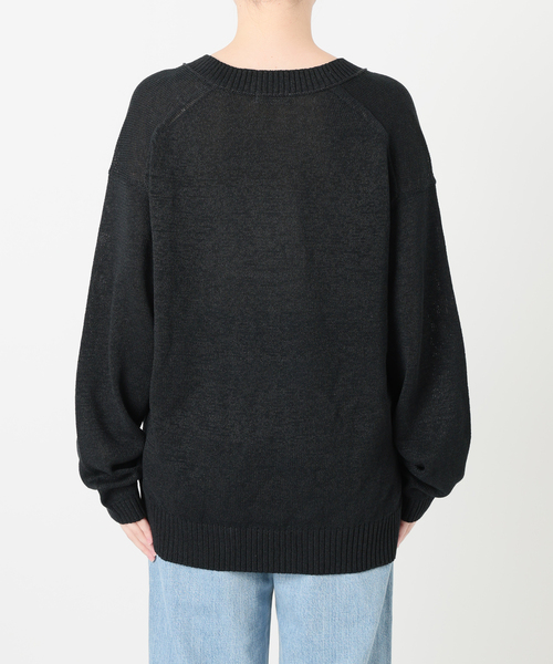 イエナ IENA 21AW ニット セーター 薄手 長袖 黒 ブラック IENA（イエナ） ニット セーター コットンwashiニットプルオーバー