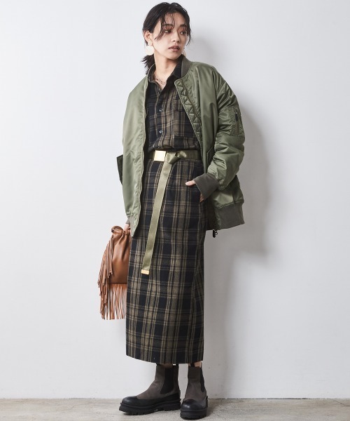 「CHIC STYLE」 長袖ネルシャツ 3L ブラウン レディース_画像5