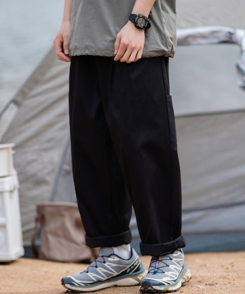 「Shoowtime」 チノパンツ MEDIUM ブラック メンズ_画像4