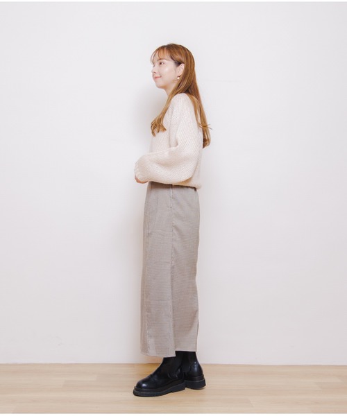 「flower」 長袖ニット FREE ベージュ レディース_画像9