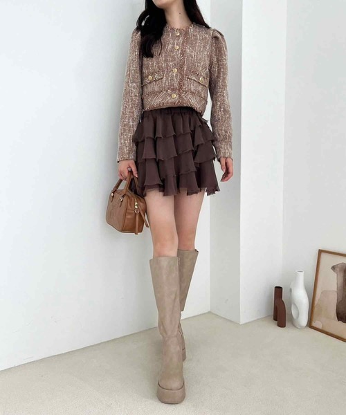 「one after another NICE CLAUP」 ロングブーツ S グレイッシュベージュ レディース_画像5