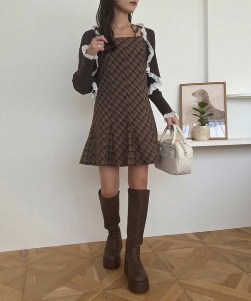 「one after another NICE CLAUP」 ロングブーツ S グレイッシュベージュ レディース_画像6