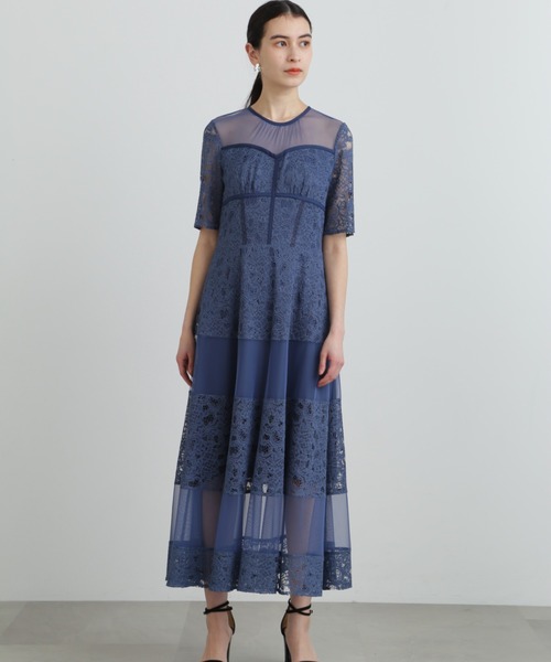 「JILL STUART」 半袖ワンピース 0 ブルー レディース