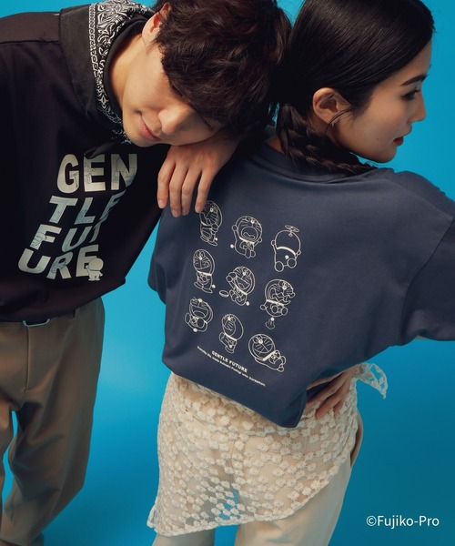GLOBAL WORK（グローバルワーク） tシャツ ドラえもん/ヘビロッTEE半袖