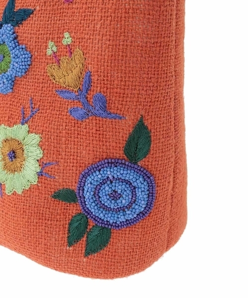 Jocomomola（ホコモモラ） トートバッグ フラワービーズ刺繍トート