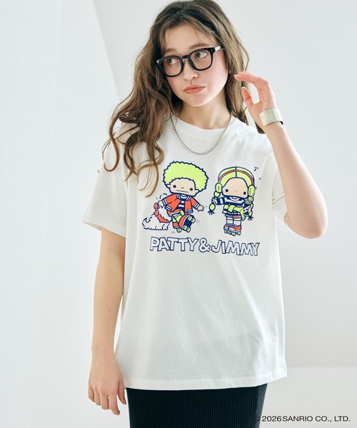 SANRIO CHARACTERS BAND Tシャツ ホワイト 白 sanrio（サンリオ） tシャツ 半袖 「sanrio characters」パティ