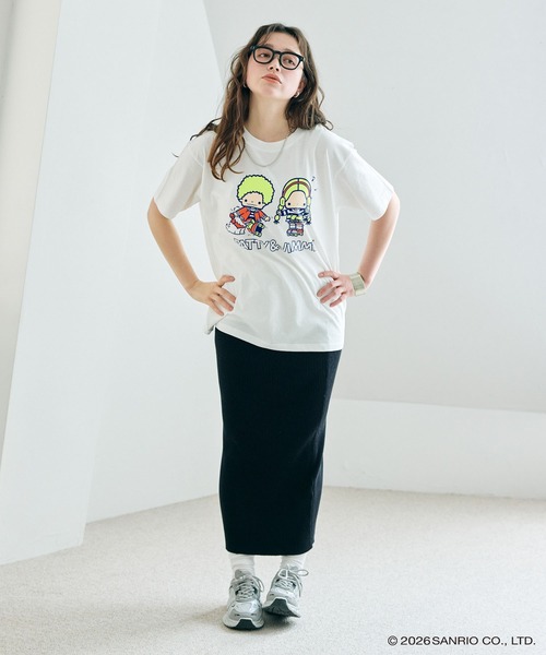 sanrio（サンリオ） tシャツ 半袖 「sanrio characters」パティ