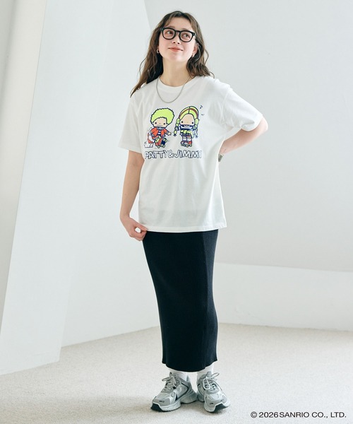 sanrio（サンリオ） tシャツ 「sanrio characters」パティ＆ジミー