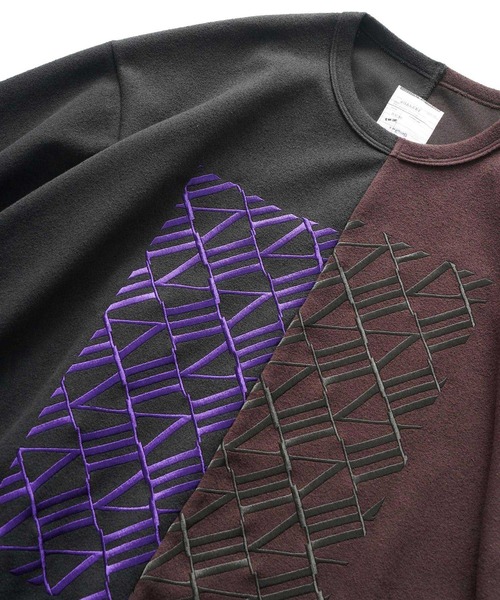 「SHAREEF」 長袖Tシャツ 2 グレー メンズの画像