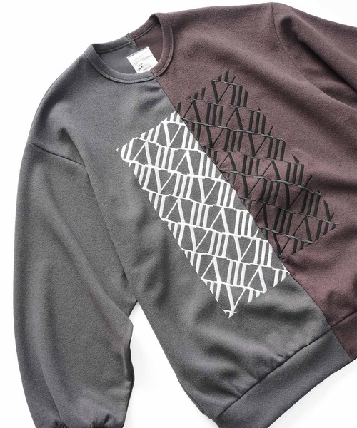 「SHAREEF」 長袖Tシャツ 2 グレー メンズの画像