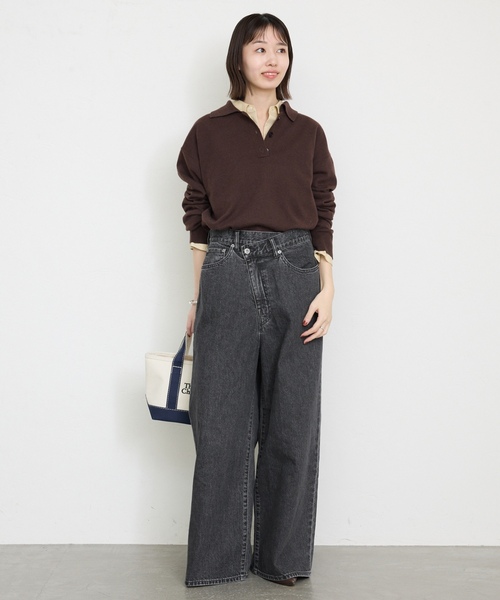「SLOBE IENA」 デニムパンツ 38 ブラック レディースの画像