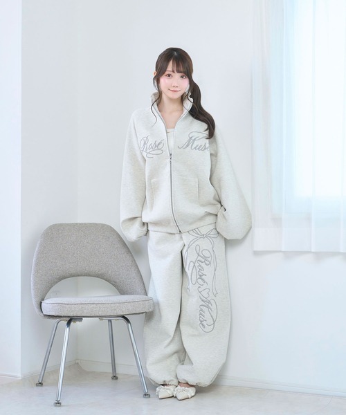 Rosé Muse Embroidery jersey 新品 ロゼミューズ Rose Muse（ロゼミューズ） スウェットパンツ ジャージ Embroidery