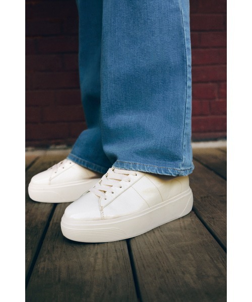 「ECCO」 ローカットスニーカー 38 ストーン レディース_画像4