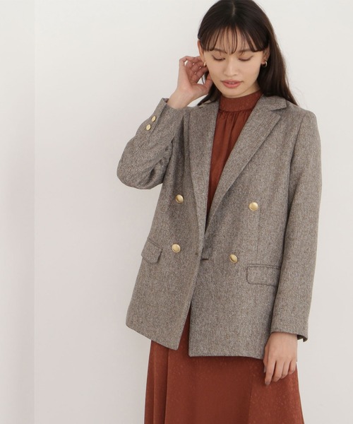 「NATURAL BEAUTY BASIC」 テーラードジャケット SMALL ブラウン系その他 レディースの画像