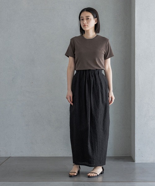 tシャツ 「理想のシンプルT」サンドウォッシュフライスTシャツ レディースの画像
