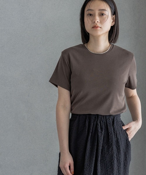 tシャツ 「理想のシンプルT」サンドウォッシュフライスTシャツ レディースの画像