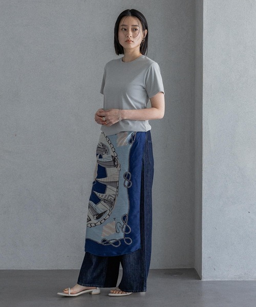 tシャツ 「理想のシンプルT」サンドウォッシュフライスTシャツ レディースの画像