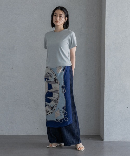 tシャツ 「理想のシンプルT」サンドウォッシュフライスTシャツ レディースの画像