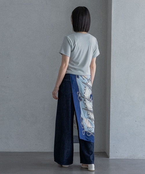 tシャツ 「理想のシンプルT」サンドウォッシュフライスTシャツ レディースの画像
