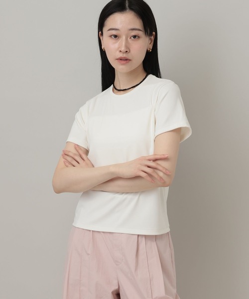 tシャツ 「理想のシンプルT」サンドウォッシュフライスTシャツ レディースの画像