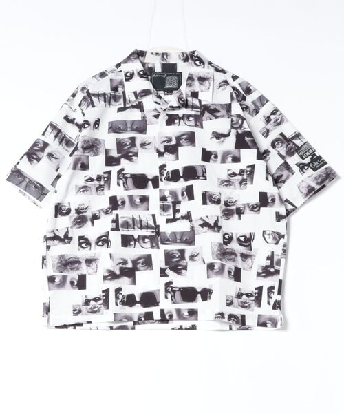 VENCE EXCHANGE シャツ Philip Lumbang×JIMMY'Z コラボ総柄オープン