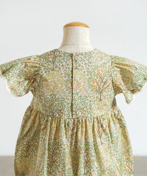 ベビー服 ロンパース 「Hoppetta plus(ホッペッタプラス)」オーガニックコットンリバティロンパース 70・80cmの画像