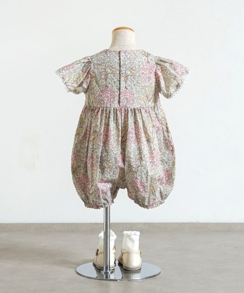 ベビー服 ロンパース 「Hoppetta plus(ホッペッタプラス)」オーガニックコットンリバティロンパース 70・80cmの画像